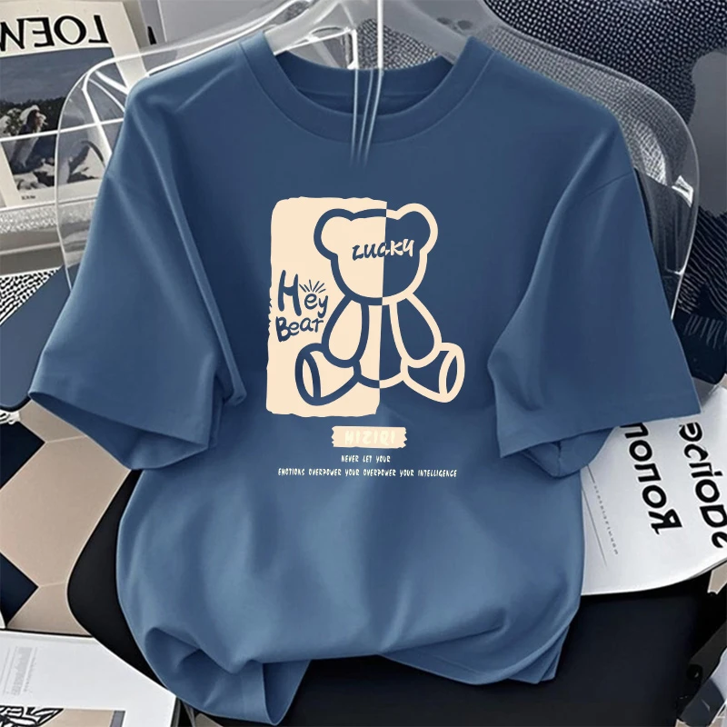 【6-3】2025纯棉男女同款纯棉T恤短袖t恤学生夏季ins潮牌潮印花