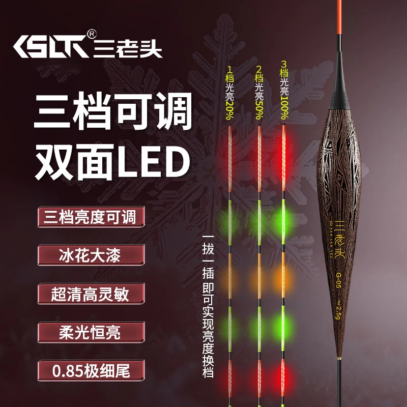 三老头G可变档LED夜光漂高灵敏电子夜光漂日夜两用电子夜光漂鲫鲤