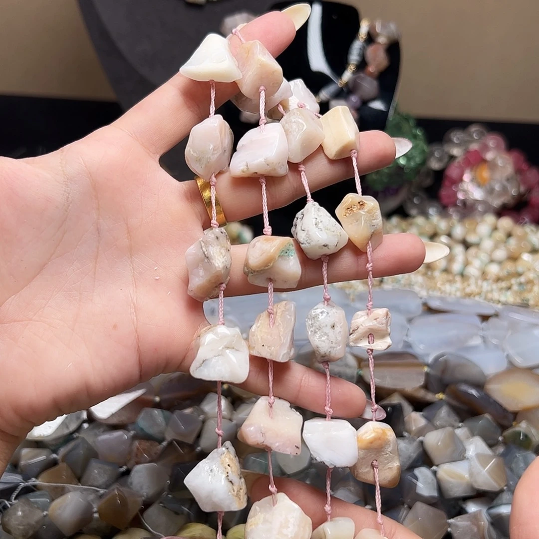 玛瑙/玉髓合金珠宝半成品d693 随行粉澳宝一条