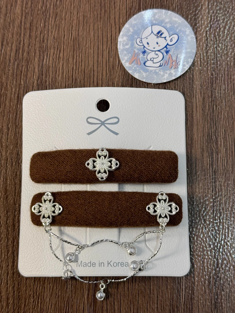 Himoka 原创民族风手工百搭气质简约冬季发夹