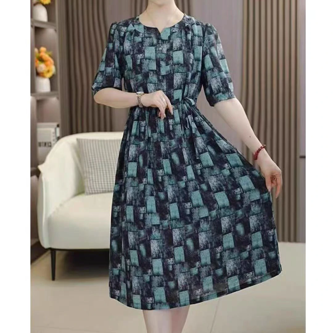 【小老弟专属】墨绿方格 高定显瘦夏季气质小方块连衣裙时尚修身裙