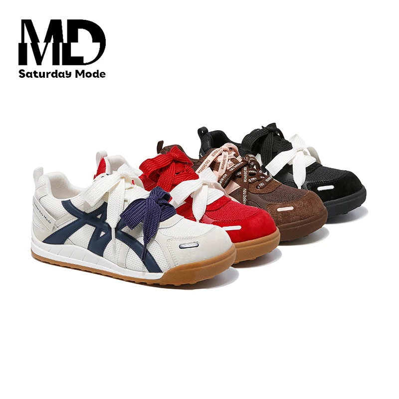 SATURDAYMODE【世有锦瑟】2025秋季复古网面透气德训鞋百搭女鞋S0E