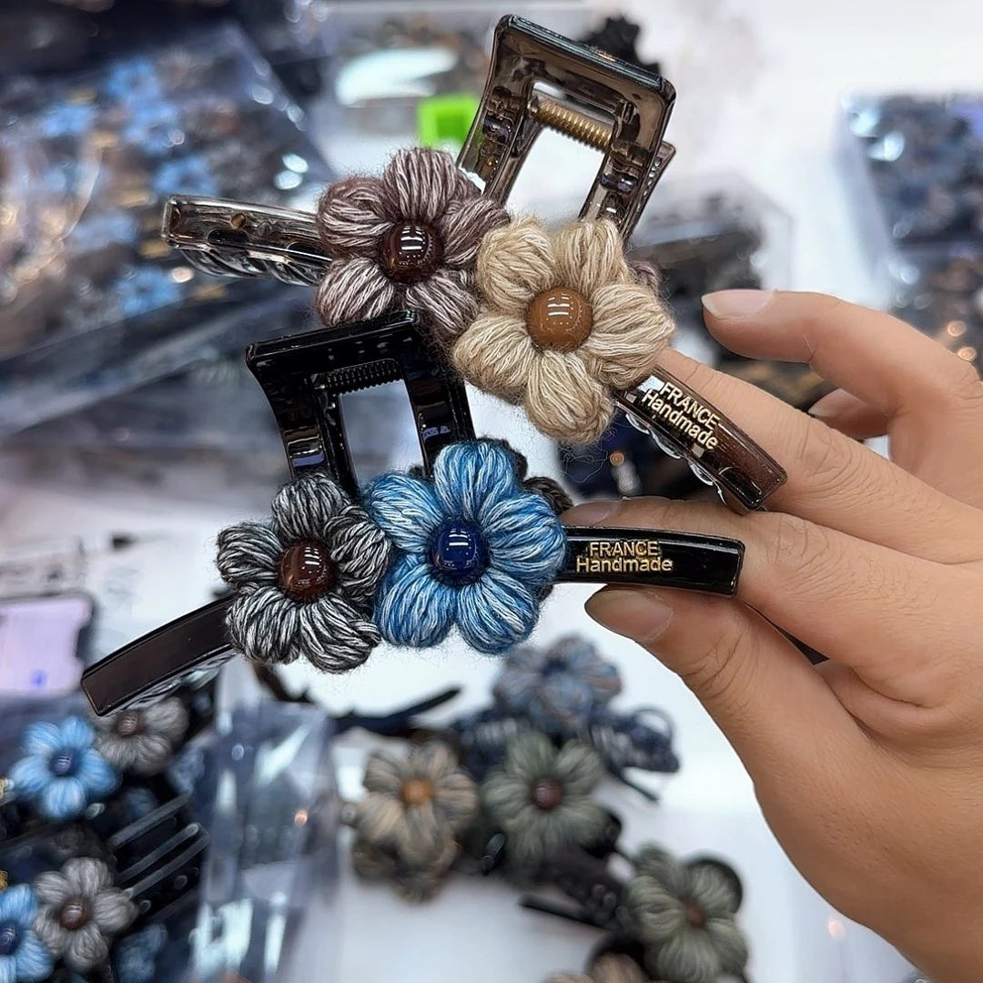 布艺非金属X18双花朵13公分每色各一