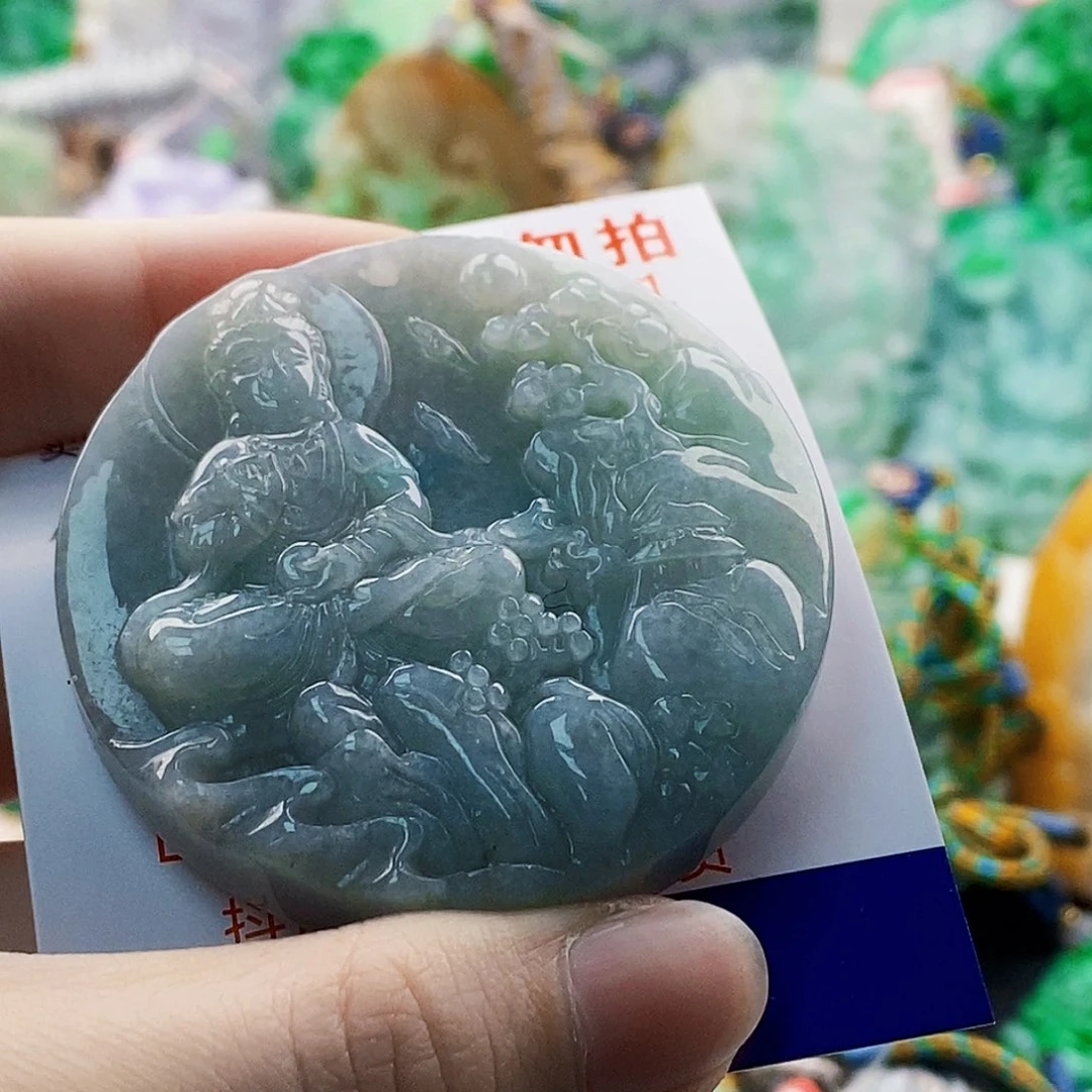 翡翠未镶嵌吊坠(不含链)