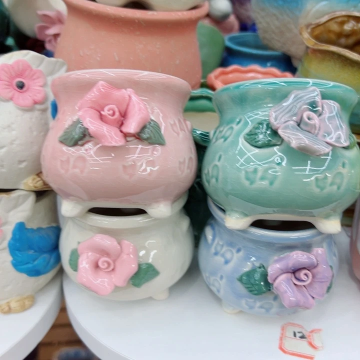 有孔，满10元发货多肉陶瓷花盆