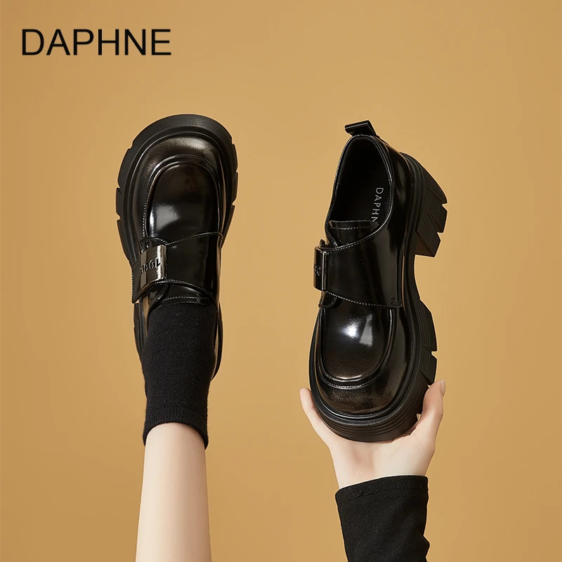 达芙妮明星同款乐福鞋2025年春季新款软底增高小香风潮鞋超轻女鞋