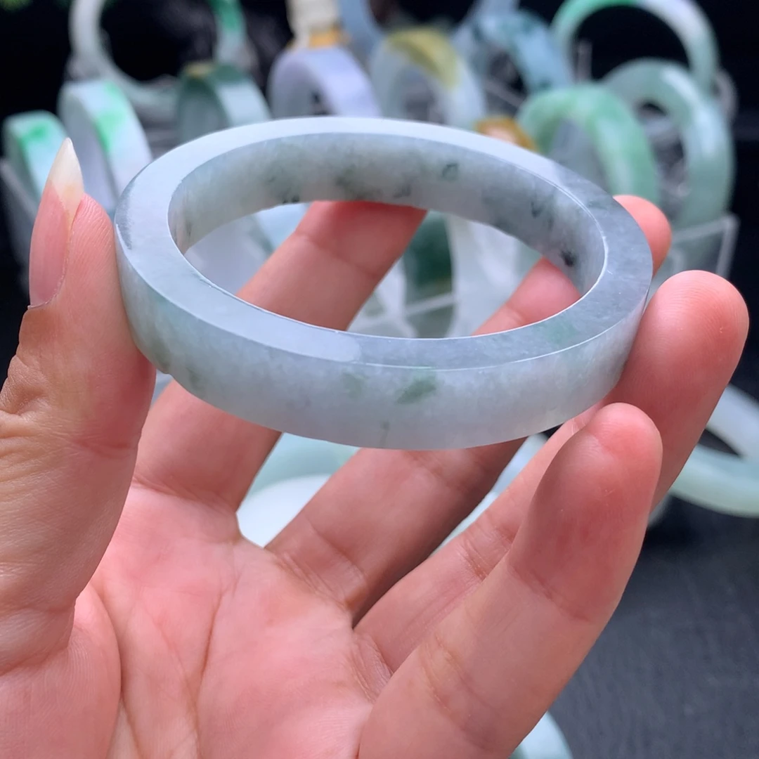 定制翡翠种老正圈手镯定制未镶嵌