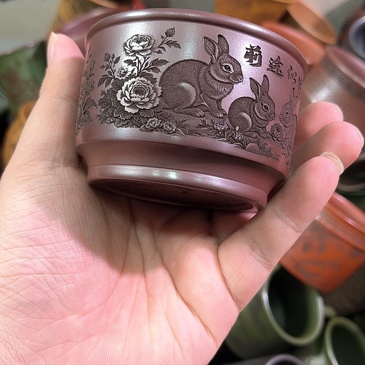 茶杯紫砂全手工紫砂主人杯