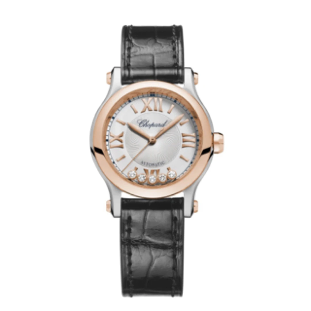 99新 Chopard/萧邦 快乐钻石/有卡/30mm女机械腕表/公价69000
