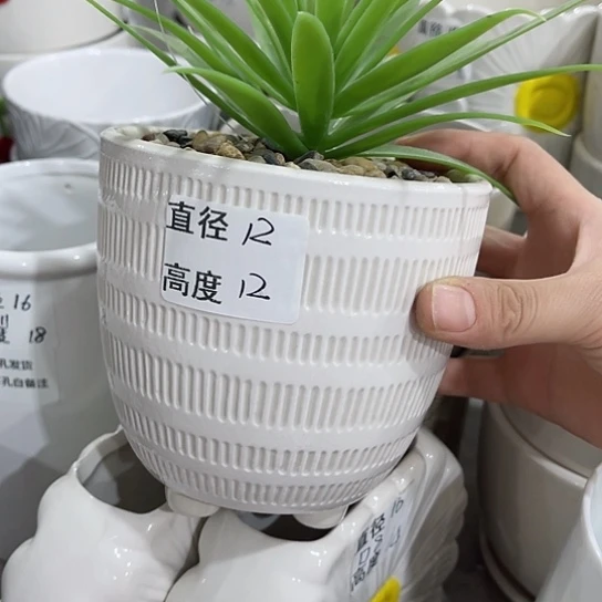 多肉绿植陶瓷花盆9.9包邮，有孔