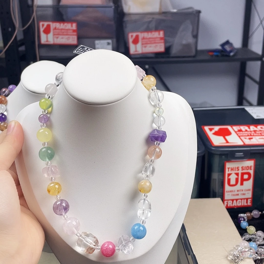 烟晶银S925镶嵌手链