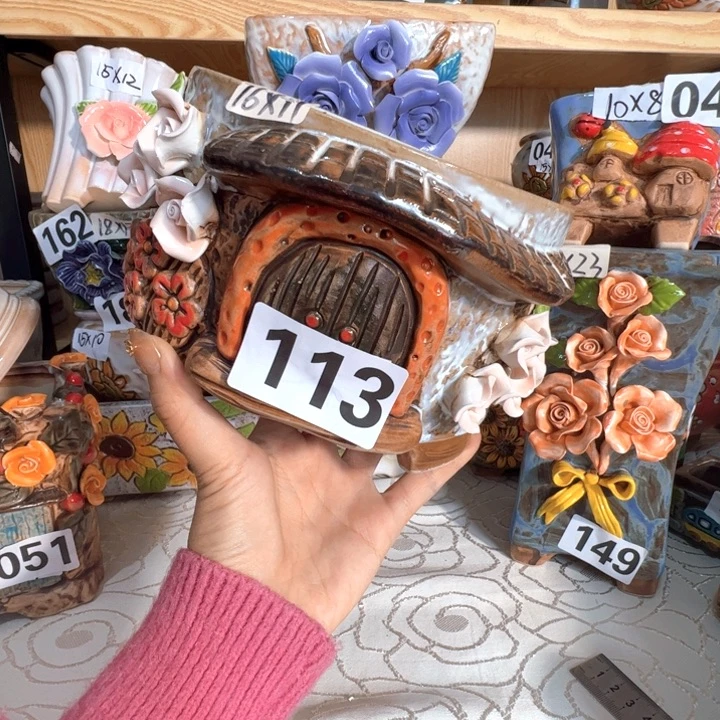 陶瓷多肉花盆满15包邮