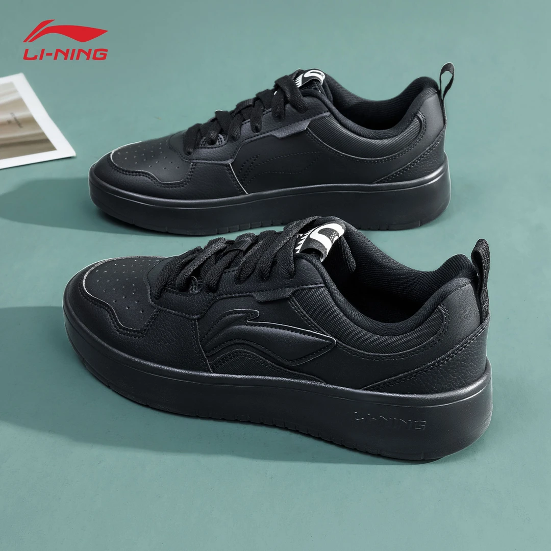 李宁初云男鞋板鞋2025新品正品黑武士空军一号运动时尚透气休闲鞋