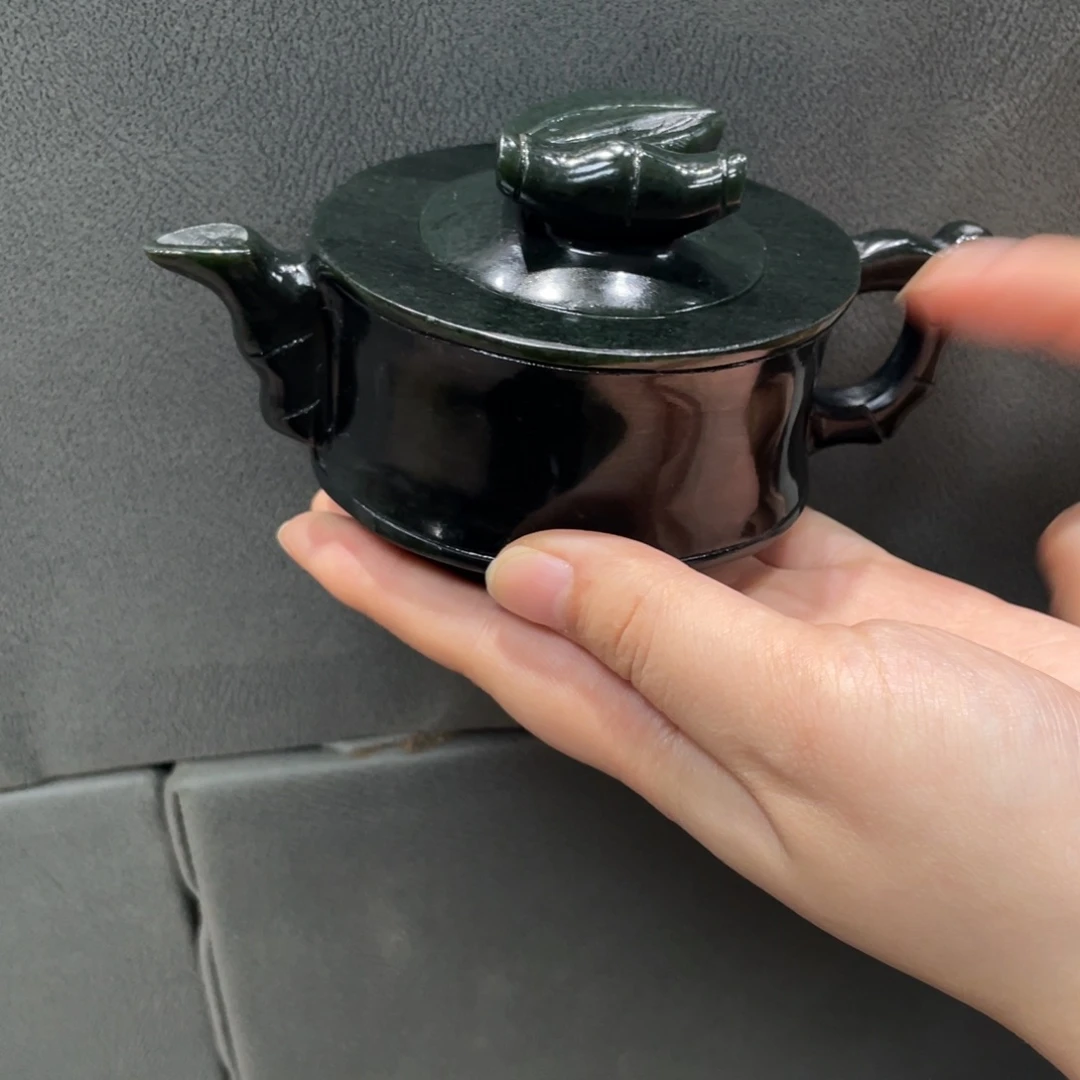未镶嵌和田玉摆件和田玉茶壶未镶嵌