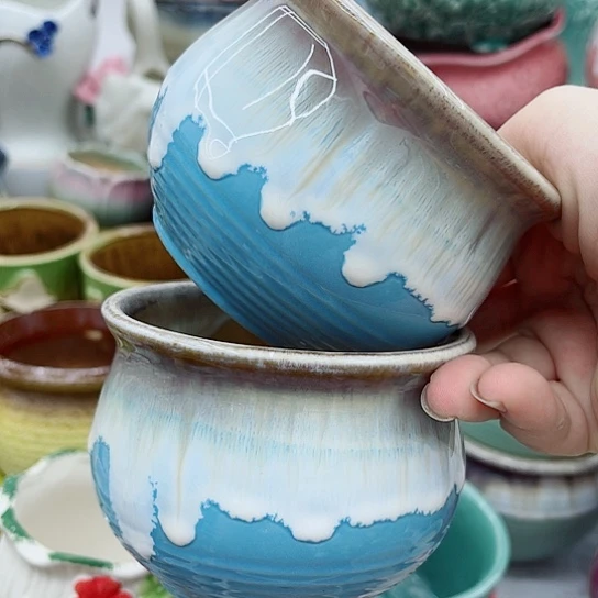 多肉绿植陶瓷花盆9.9包邮