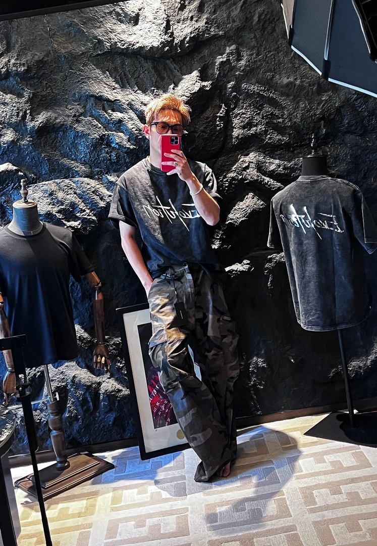 2025进化演唱会短袖T恤水洗做旧磨Evolution上衣加厚纯棉t恤男士