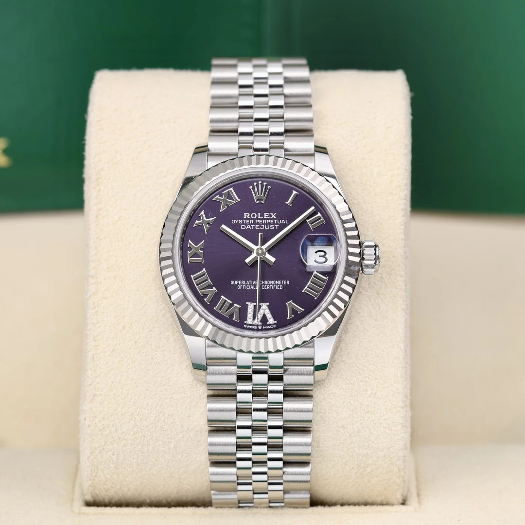 99新 Rolex/劳力士 278274 罗马刻度 狗牙圈 31mm  2025年8月保卡