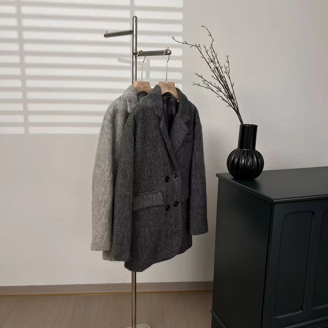 【老头女装定制】 羊毛气质百搭毛呢西装 X-25337