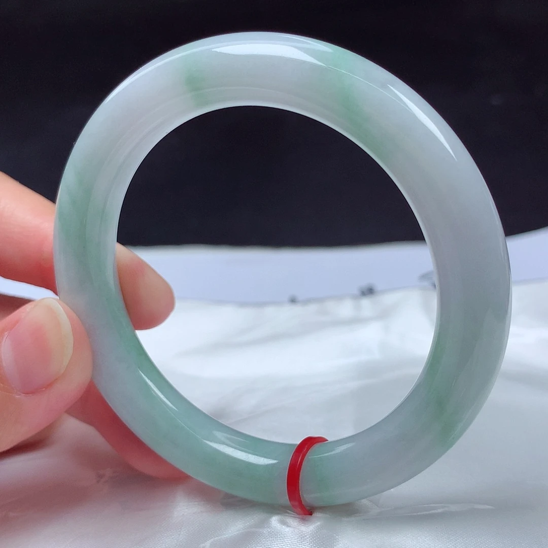 翡翠未镶嵌手镯54圆条y562416