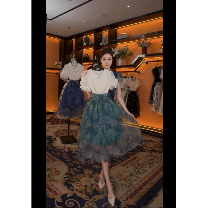 【G】夏季优雅百搭时尚显瘦气质连衣裙 GS-57068