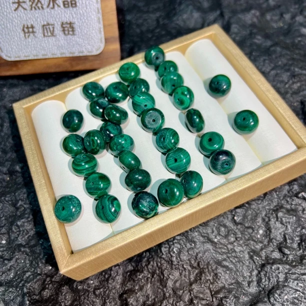 【月月家】K069天然孔雀石单珠散珠配件多样性发其一