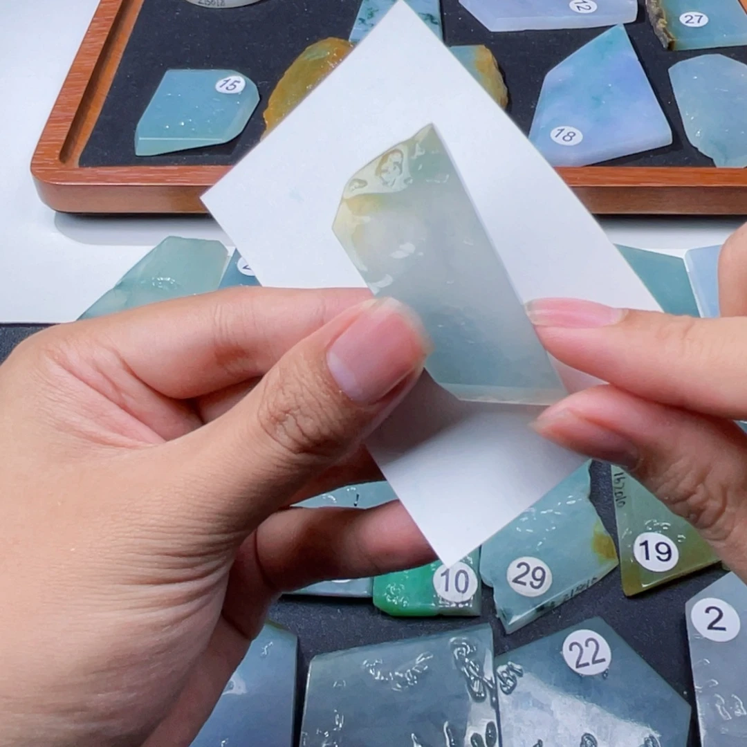 句***。定制翡翠未镶嵌牌子料