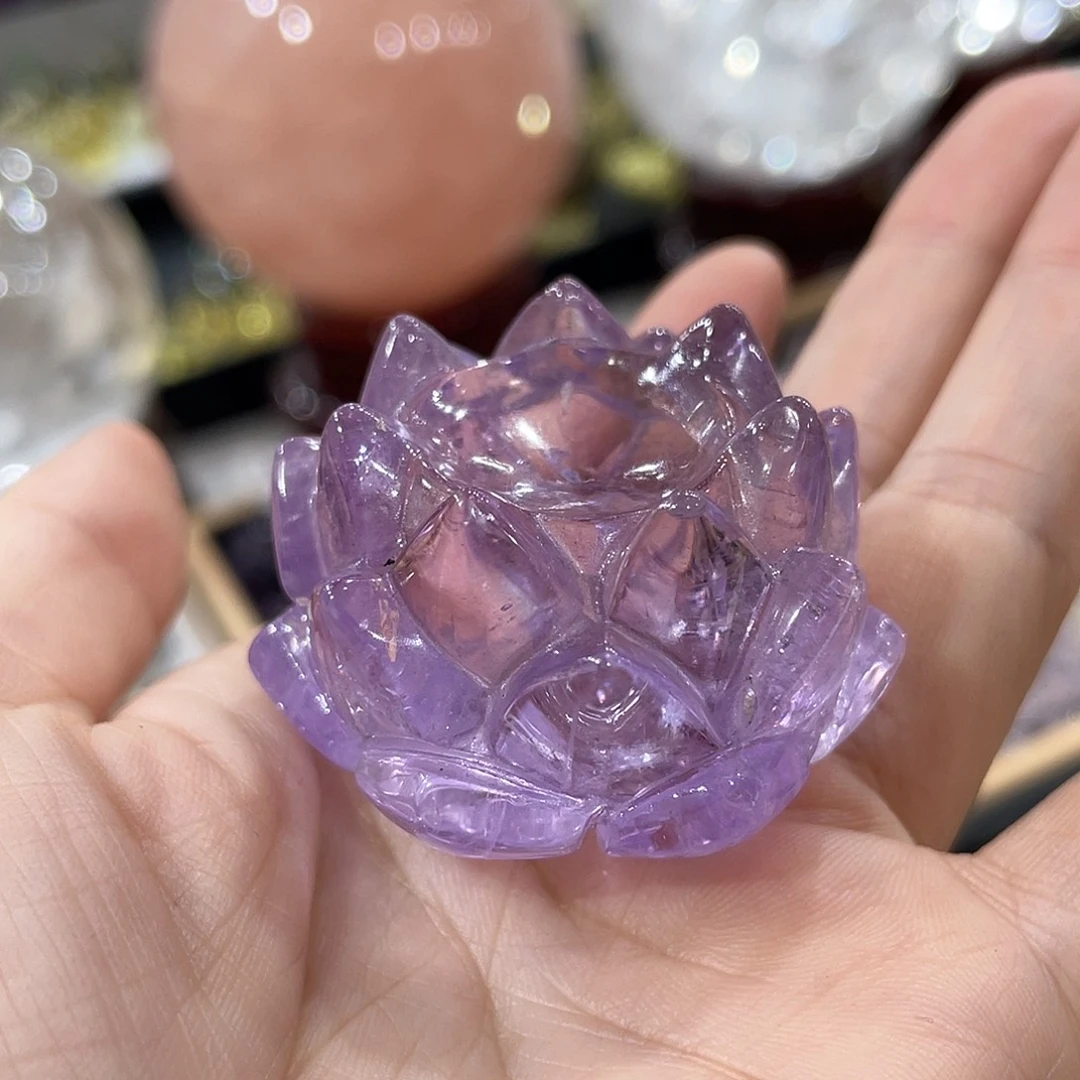 未镶嵌手链水晶紫水晶莲花