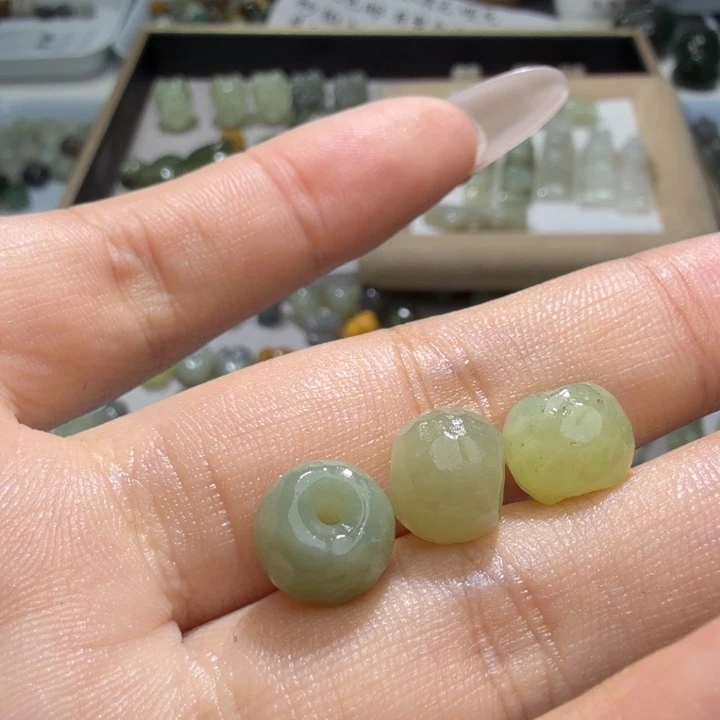 足银镶嵌和田玉珠宝半成品