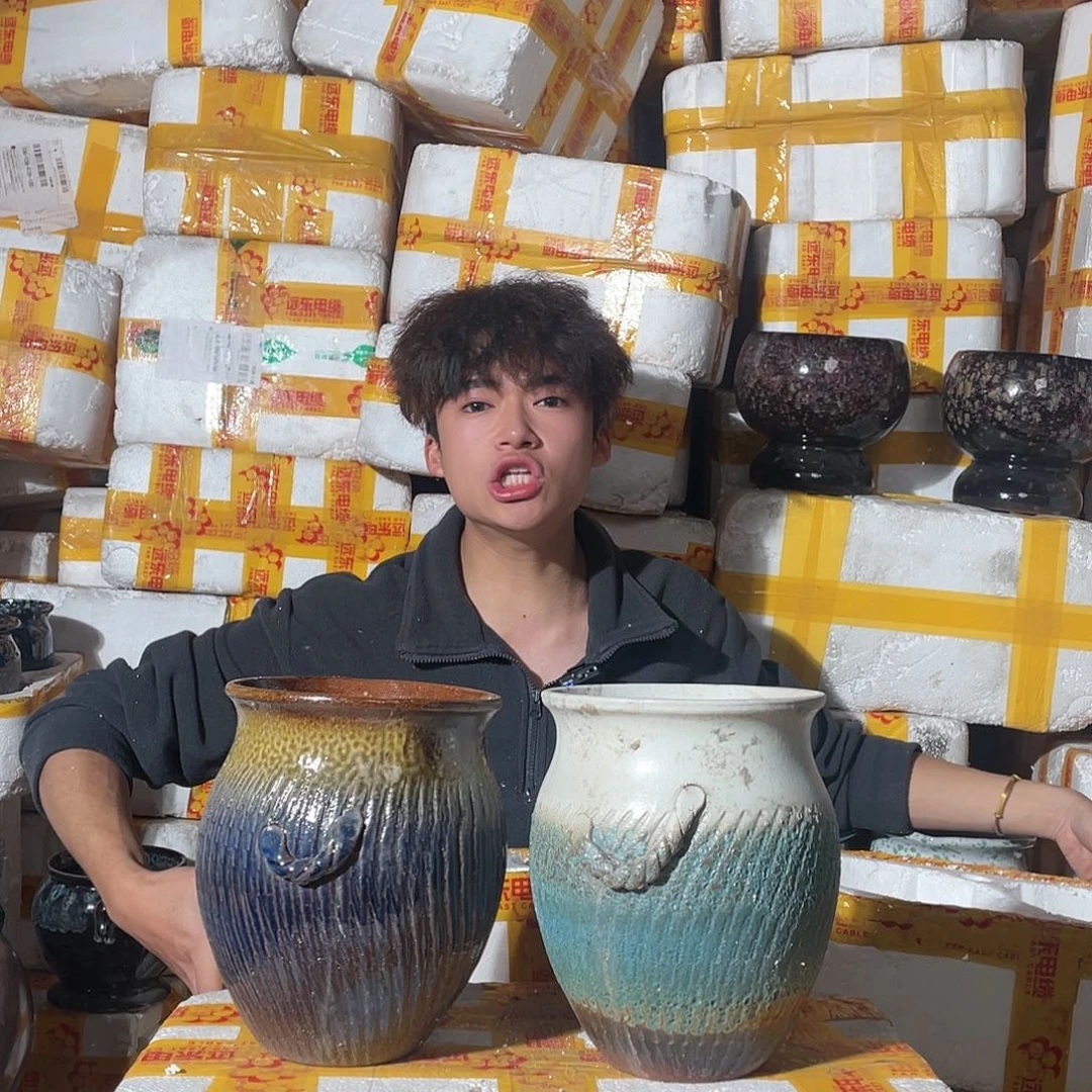 红陶宜兴紫砂花盆