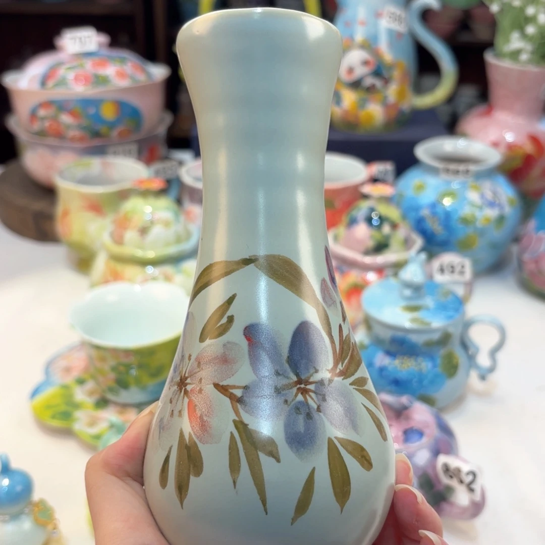 景德镇手绘高温釉下彩陶瓷茶具