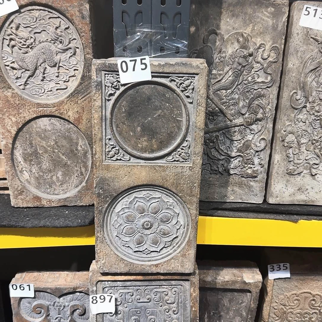 老砖茶台，砚台，画像砖