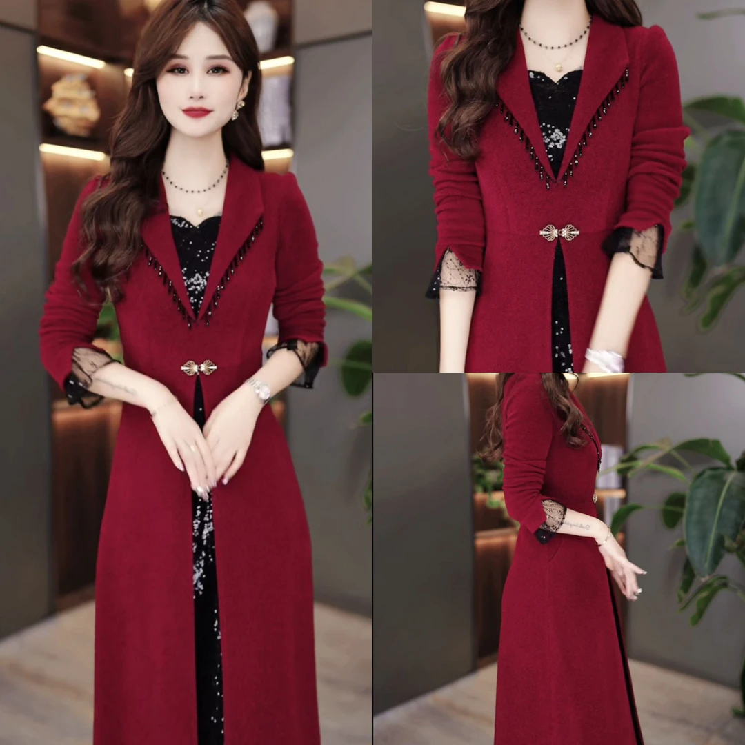 秋季时尚新款连衣裙2025韩版气质显瘦百搭收腰连衣裙MY24Y1315