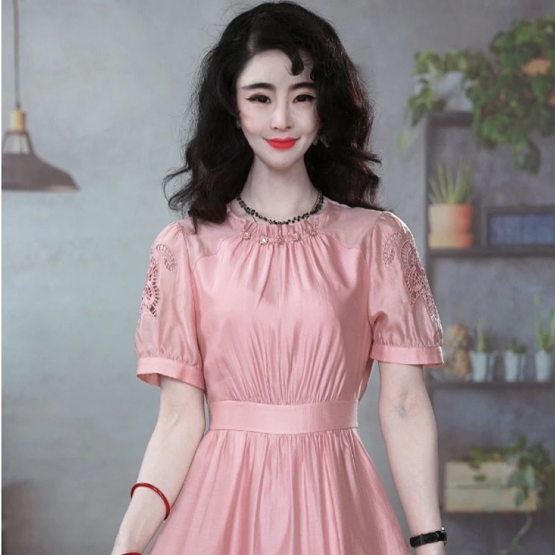 E333 法式时尚气质精致轻奢修身显瘦优雅连衣裙