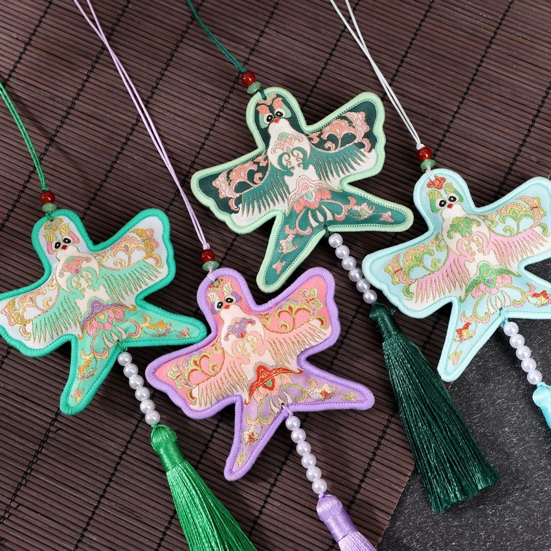 双面刺绣祈福国风纸鸢汉服香囊车载腰配端午节艾草香包汽车挂件