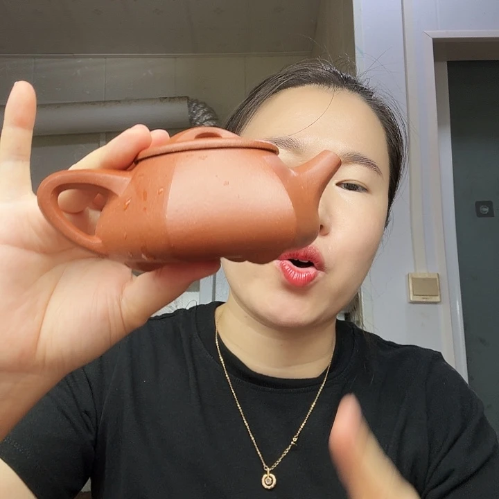 紫砂茶壶原矿半手工降坡富甲六方240cc