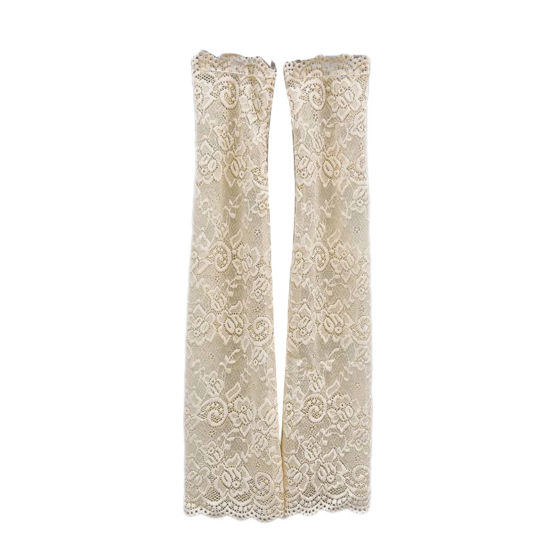 户外蕾丝袖套新款开车防晒袖防晒防紫外线女时尚冰丝防晒袖套透气