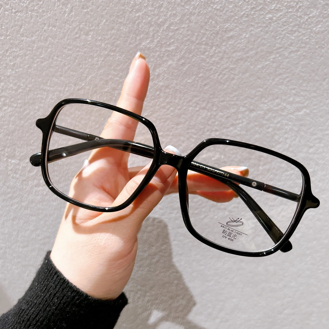 【27026】黑框大脸显小眼镜女近视可配度数素颜神器镜架