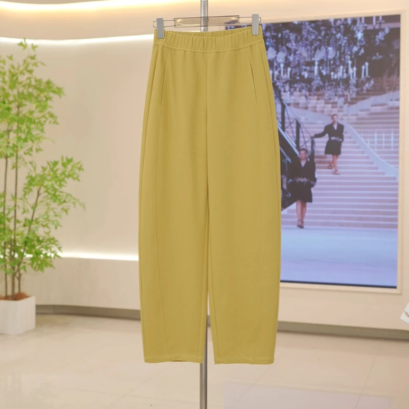 【认准正版】夏季新款显瘦百搭女士垂感松紧腰高腰香蕉裤-K85126