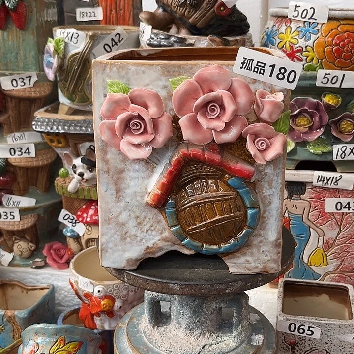 粗陶材质多肉花盆180