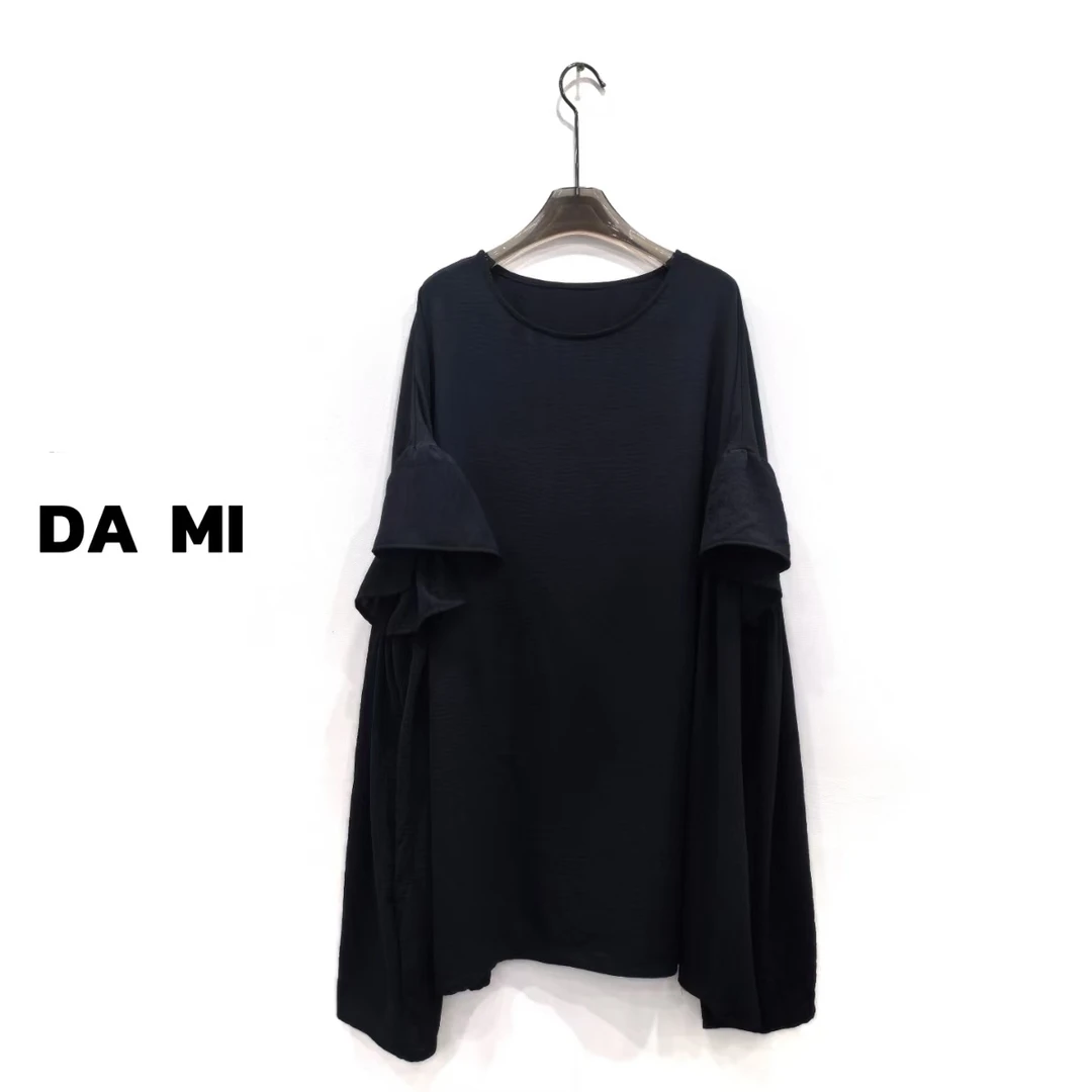 【大蜜】1805-1#春季上新休闲时尚圆领连衣裙