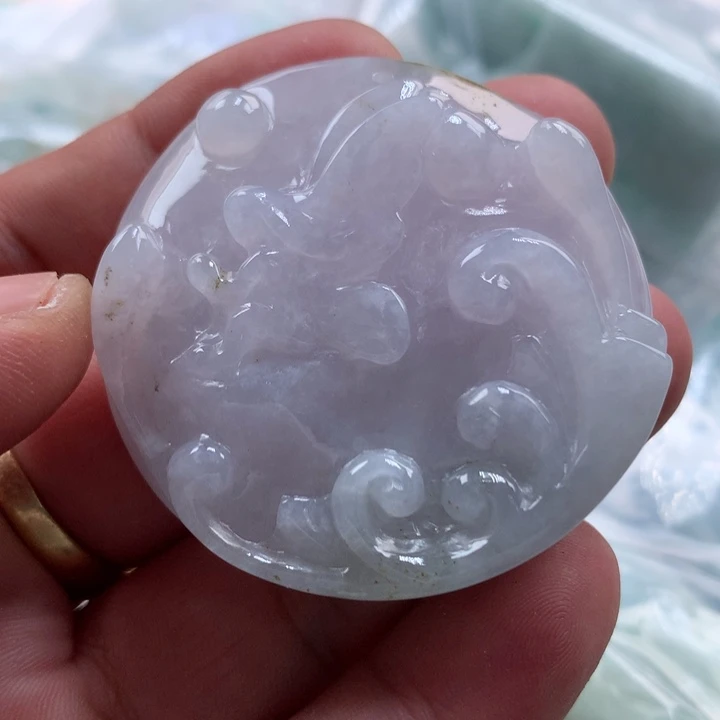 翡翠未镶嵌颈饰保真天然a货翡翠
