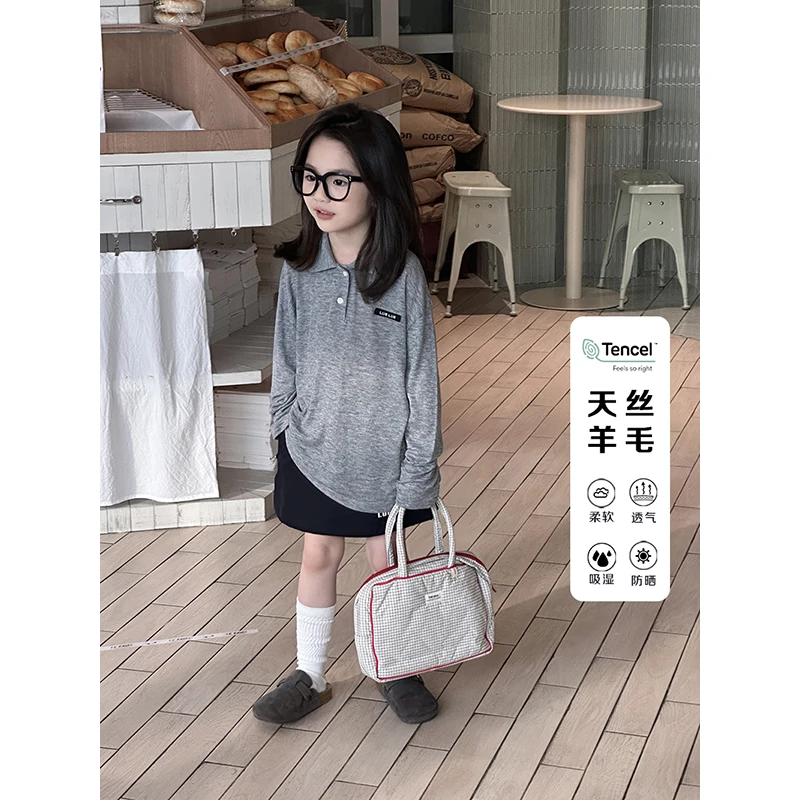 【现货】略略童装儿童夏季女童轻薄款POLO衫T恤N252TX4019