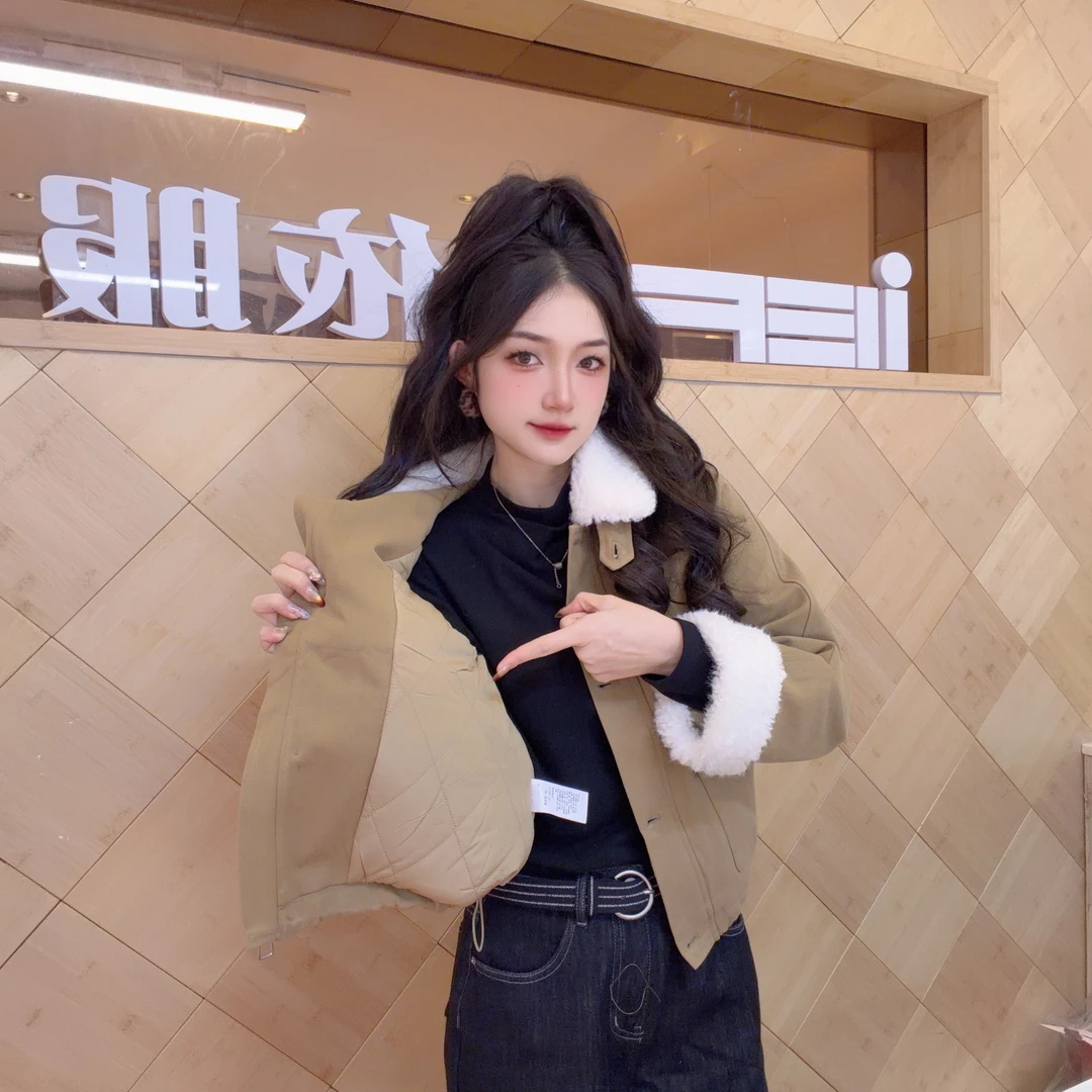 IEF/爱依服2025秋冬新款韩版设计感加绒外套