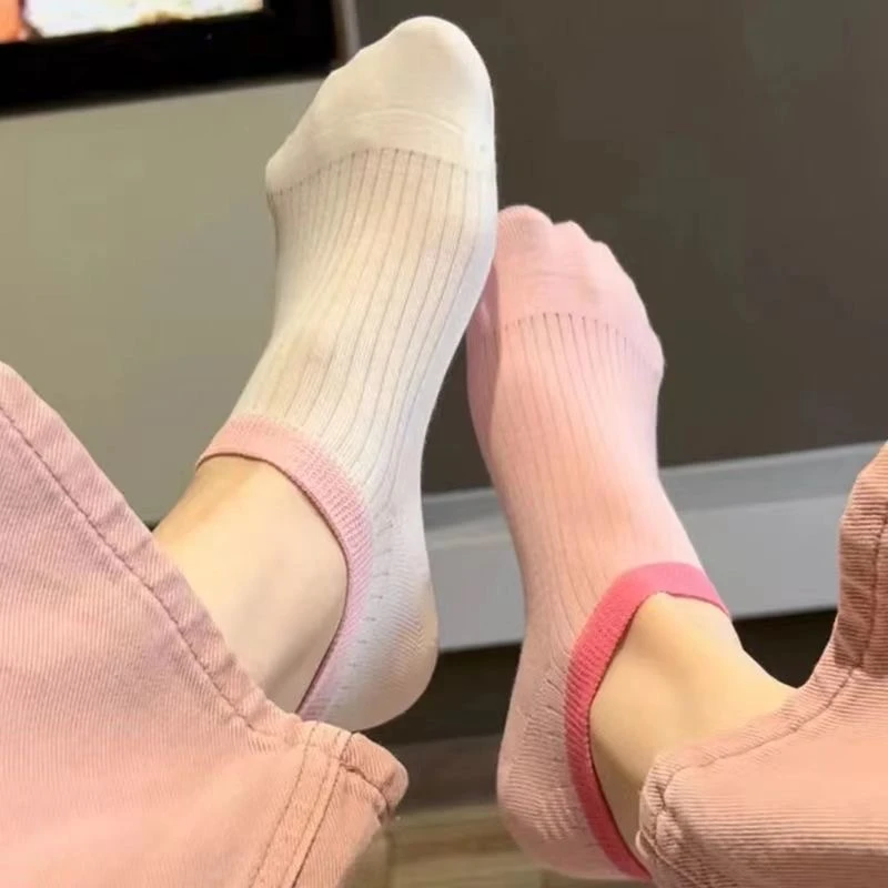 多巴胺袜子女短袜纯色低帮浅口百搭休闲船女夏季薄款不掉跟棉