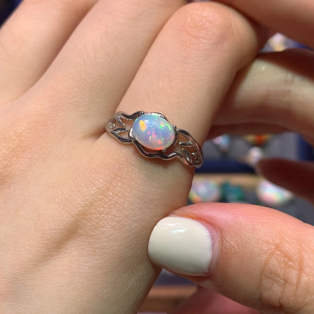 欧泊银S925镶嵌戒指款式