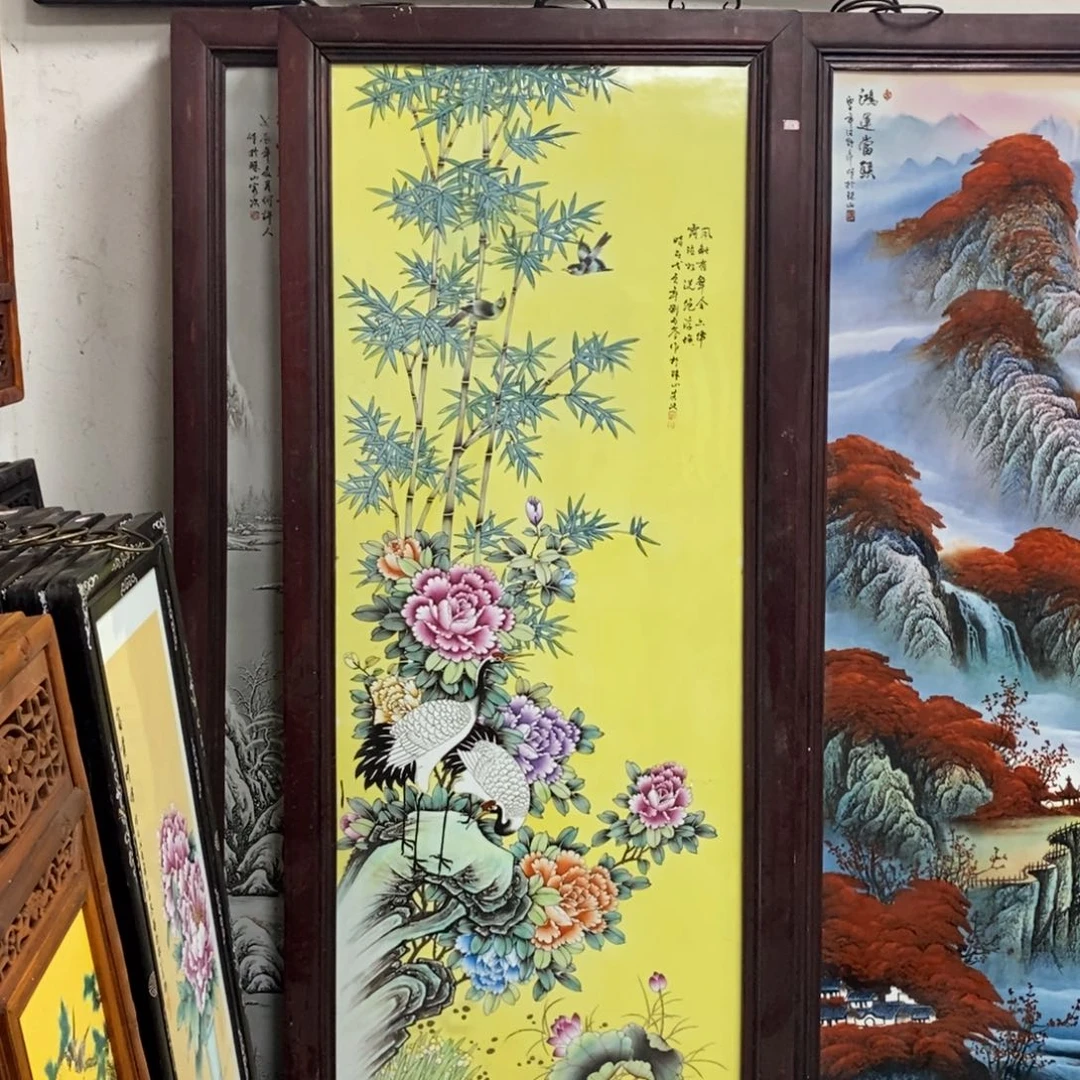 瓷片1.8*74*1景德镇瓷板画柴窑烧制
