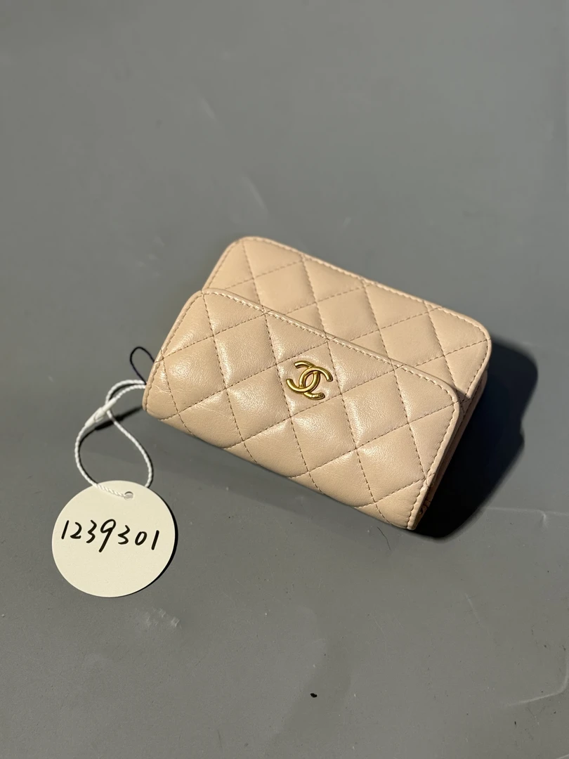 95新 Chanel/香奈儿 夏七中古/奶茶色小废包/单肩包1239301