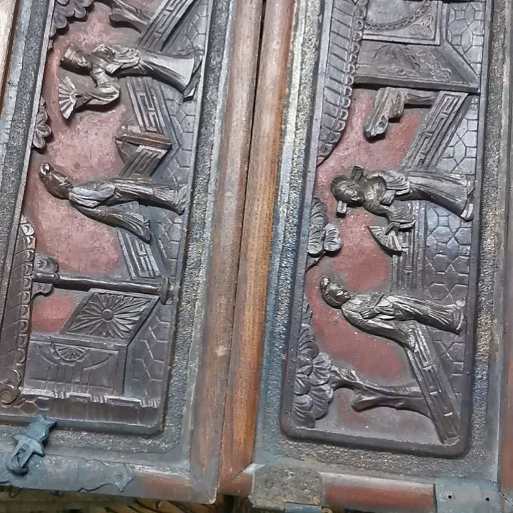 木西****司木雕花板一对