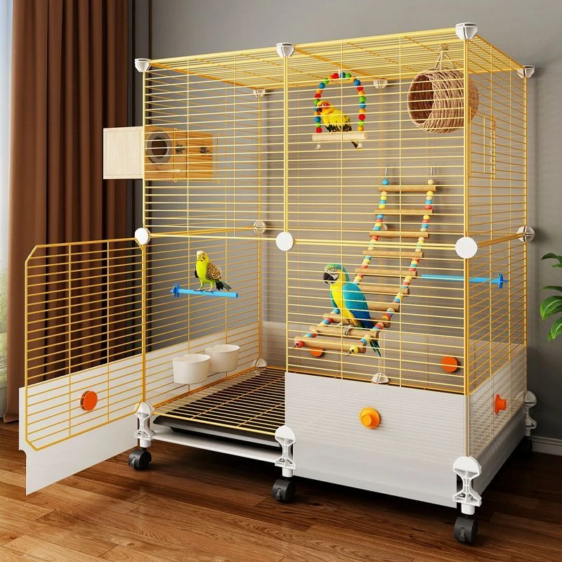 鸟笼子防溅洒家用室内特大号横丝生态虎皮玄凤鹦鹉新型豪华鸟别墅