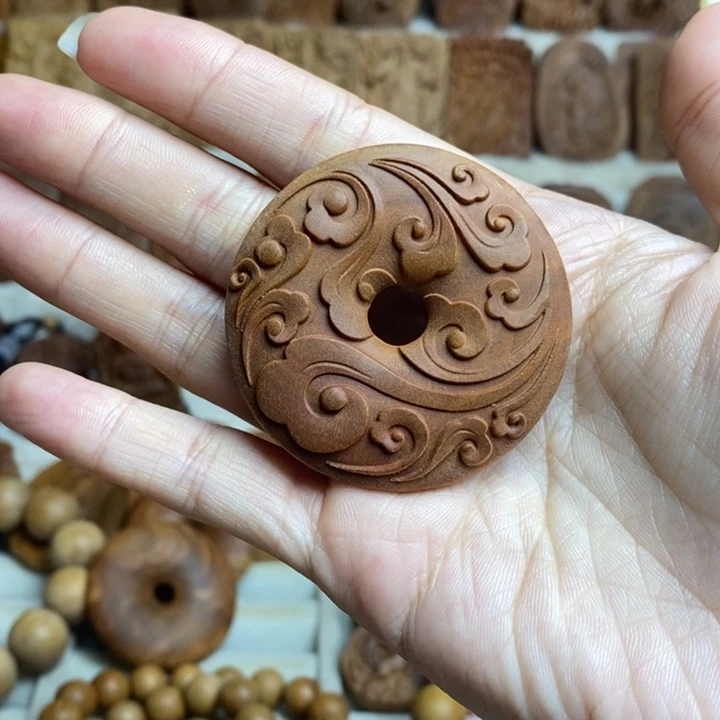 無***@木质类印度老山檀香平安扣